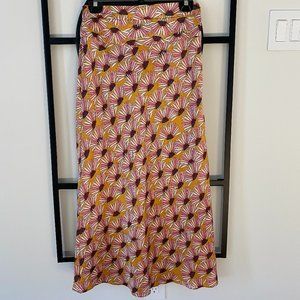 Free People Floral Satin Skirt-Size Small